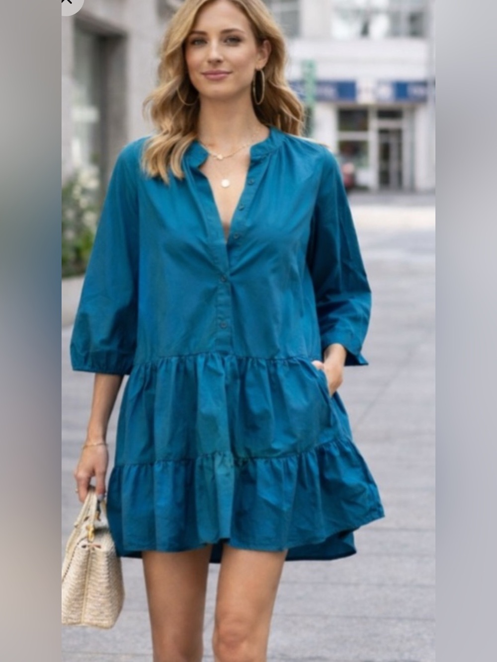 TOV Los Angeles Poplin Ruffled Dress
